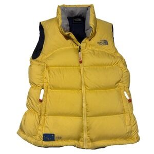 North Face 7 Summits Denali 2006 PaleLemon Goose Down 700Fill Vest Women MED YK2